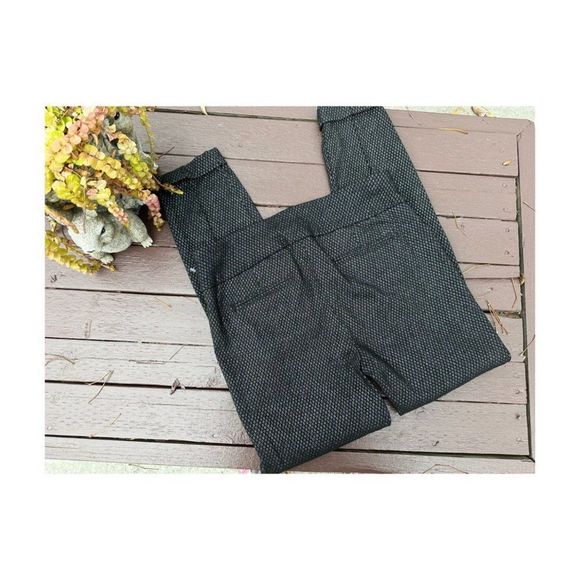 Lord & Taylor Kelly Pull On Black Stretch Trousers Silver Metallic Flat Front 14 - Picture 14 of 14